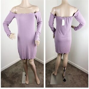 NEW Heart & Hips by Baddieville lavender off the shoulder dress